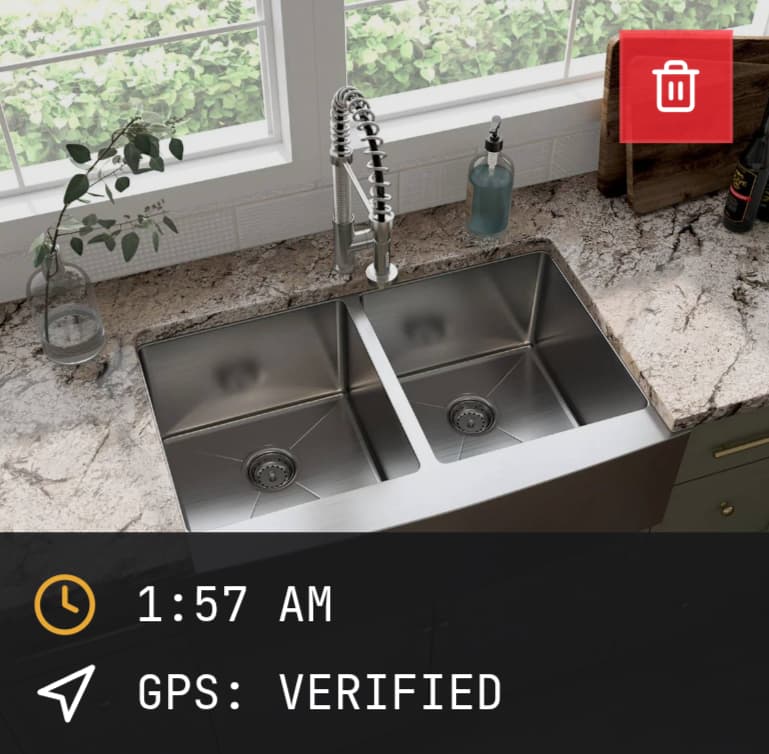 Field technician job documentation with GPS-verified photos